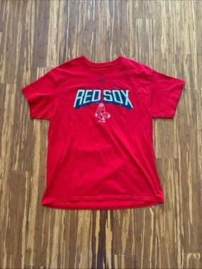Majestic Red Tee with White Logo Detail